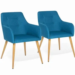 IDMarket Fauteuils scandinaves bleu canard* Collection Agencement Magasin|Collection Scandinave