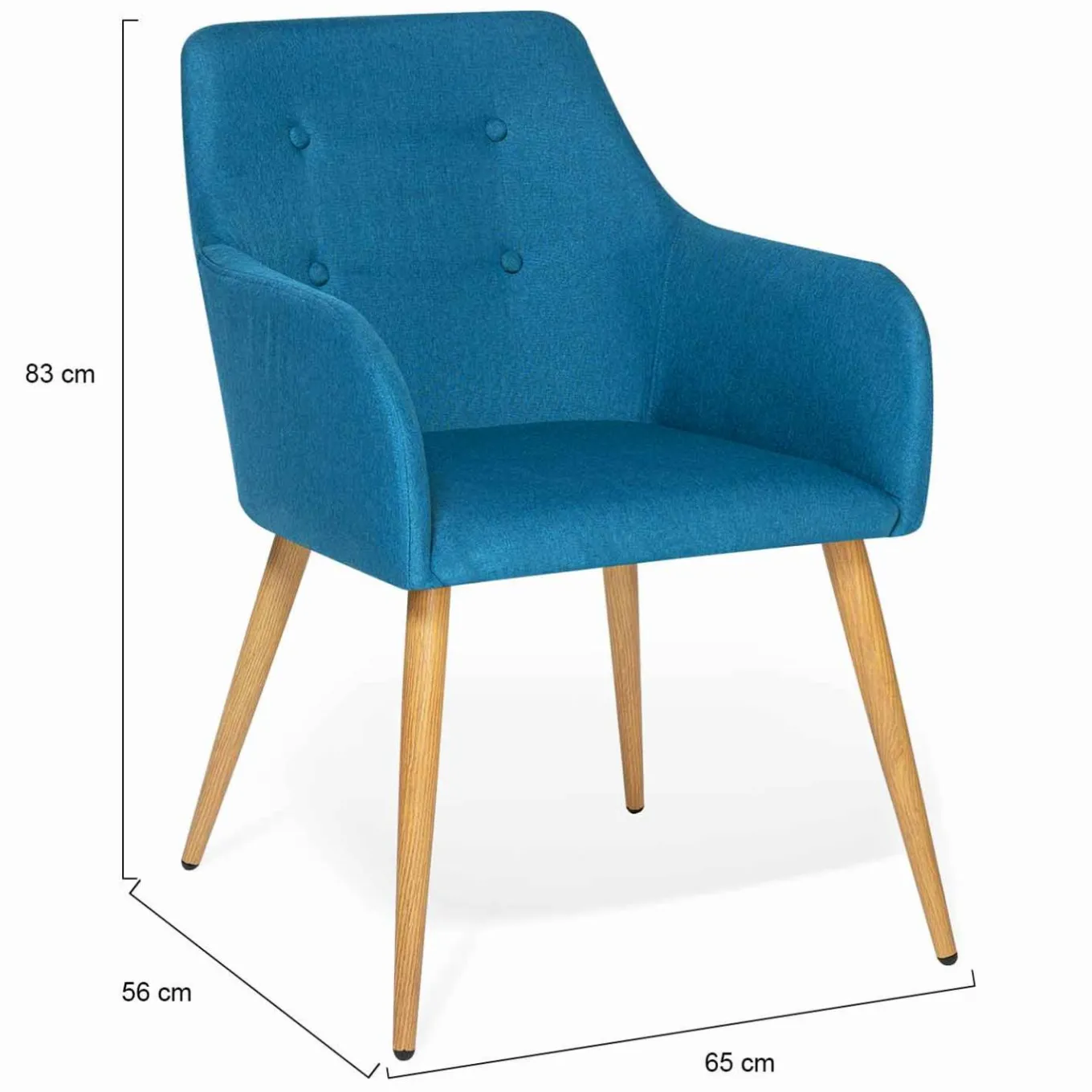 IDMarket Fauteuils scandinaves bleu canard* Collection Agencement Magasin|Collection Scandinave
