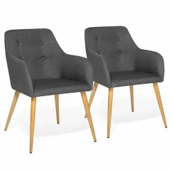 IDMarket Fauteuils scandinaves gris anthracite* Collection Agencement Magasin|Collection Scandinave