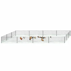 IDMarket Filet à poules de 50m avec porte* Accessoires Poulailler|Volières Et Enclos