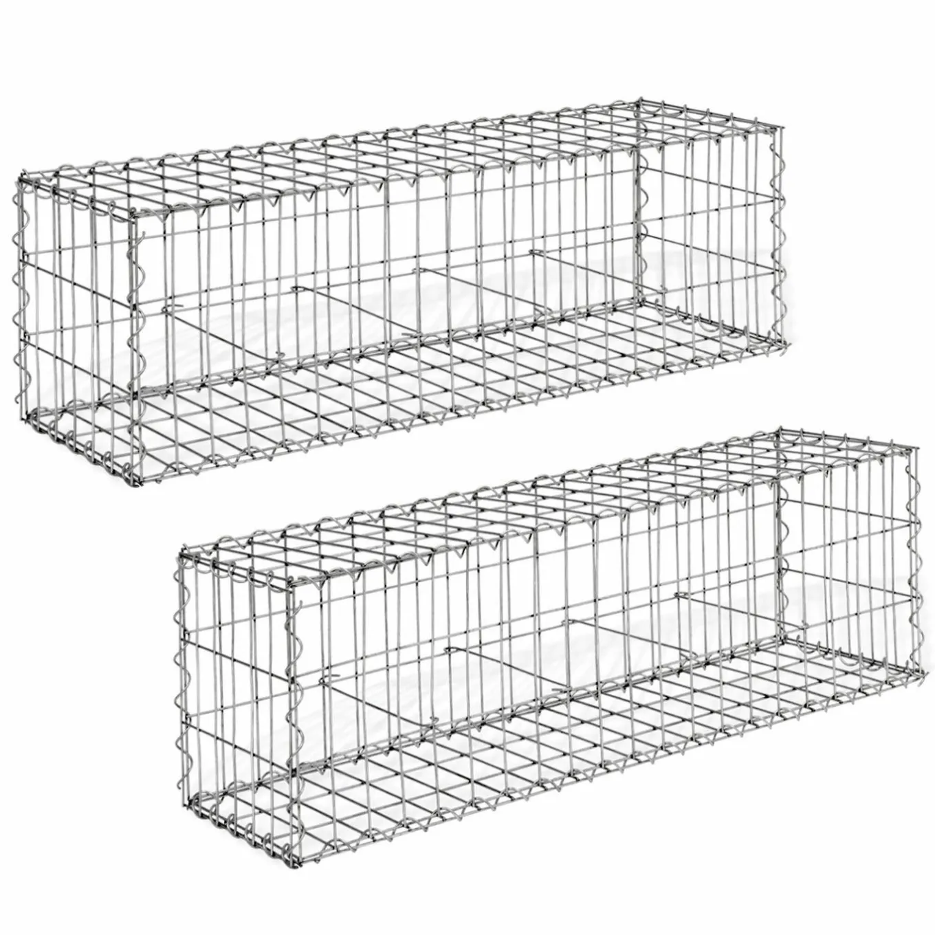 IDMarket Gabions pour pierre (jardin) 100 x 30 x 30 cm : lot de 2* Bordures De Jardin