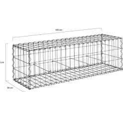 IDMarket Gabions pour pierre (jardin) 100 x 30 x 30 cm : lot de 2* Bordures De Jardin
