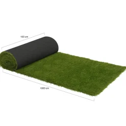 IDMarket Gazon synthétique 40 mm d'épaisseur 1x10 M pour jardin / balcon* Entretien Du Jardin Et Accessoires|Revêtement Sol Extérieur