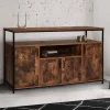 IDMarket Grand buffet industriel effet bois vieilli* Collection Vintage|Buffets