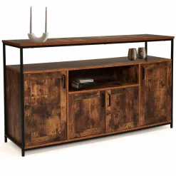 IDMarket Grand buffet industriel effet bois vieilli* Collection Vintage|Buffets