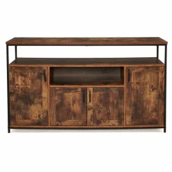 IDMarket Grand buffet industriel effet bois vieilli* Collection Vintage|Buffets