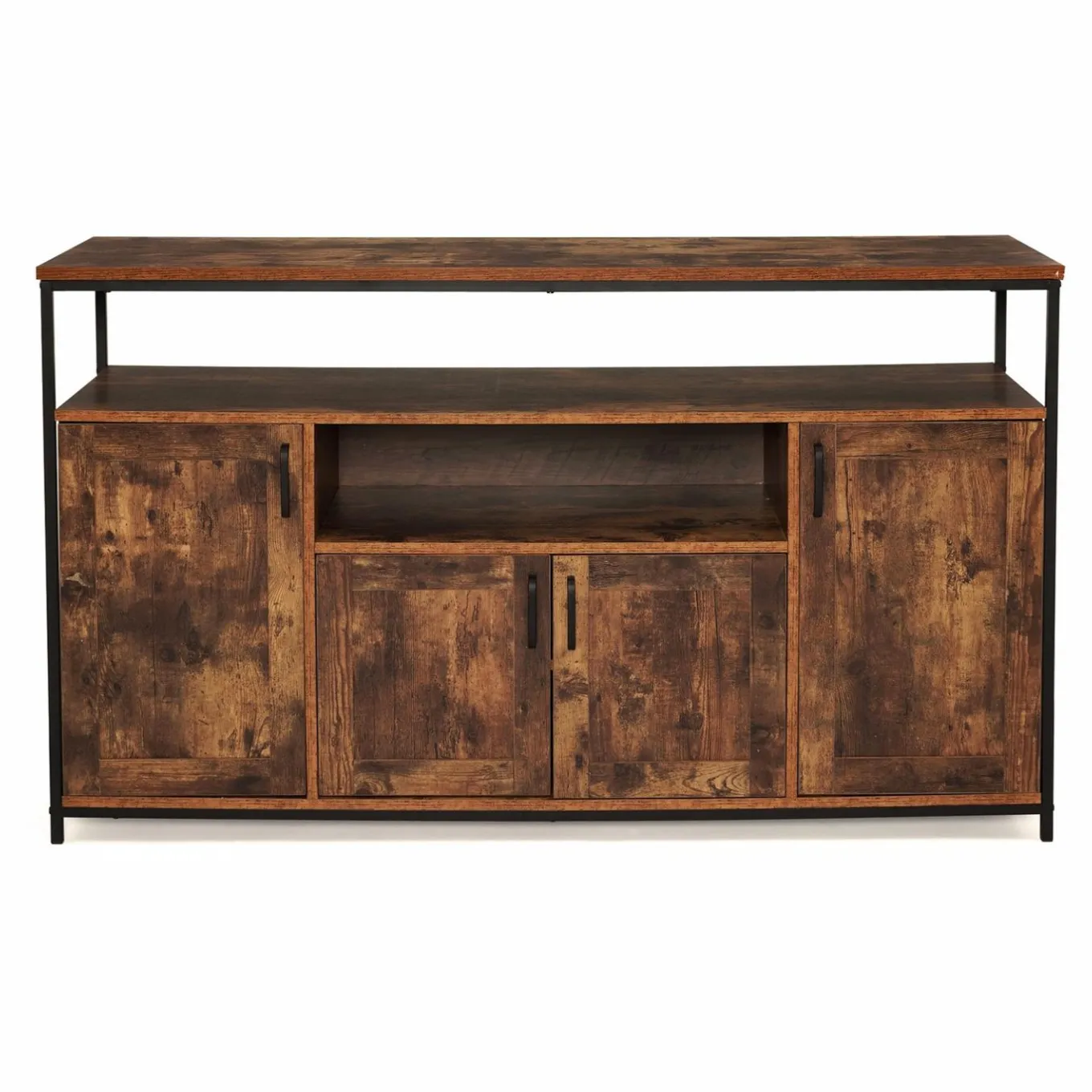 IDMarket Grand buffet industriel effet bois vieilli* Collection Vintage|Buffets