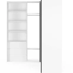 IDMarket Grand dressing d’angle extensible 230x140x180 cm blanc* Dressings Et Portants Vêtements|Chambre Complète Adulte