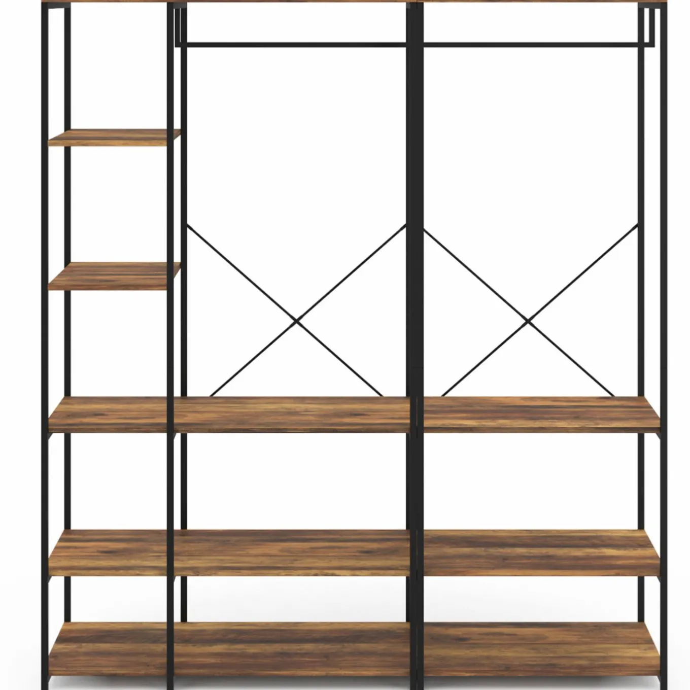 IDMarket Grand dressing modulable style industriel* Meubles Hauts|Meubles En Bois