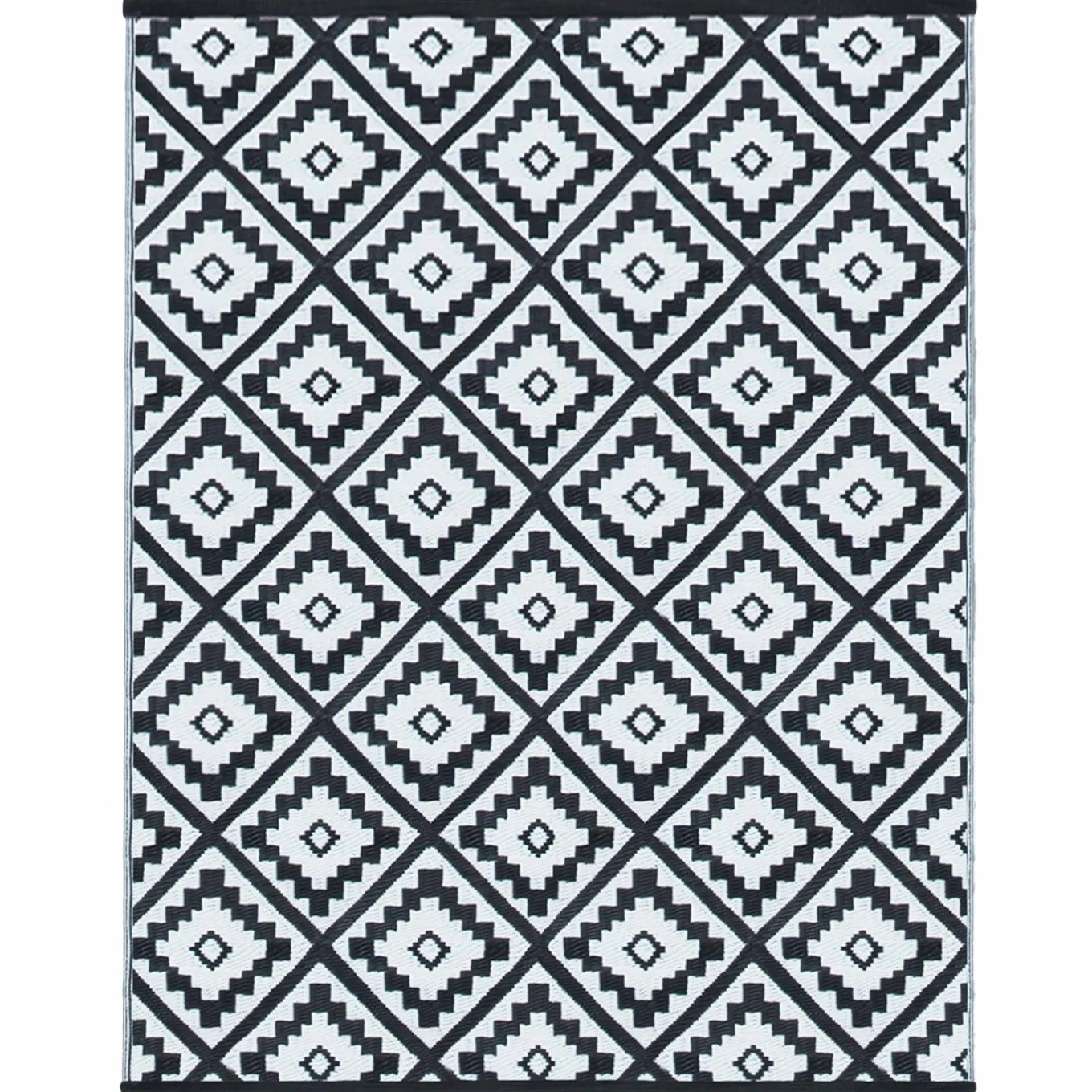 IDMarket Grand tapis noir pour terrasse et extérieur* Revêtement Sol Extérieur