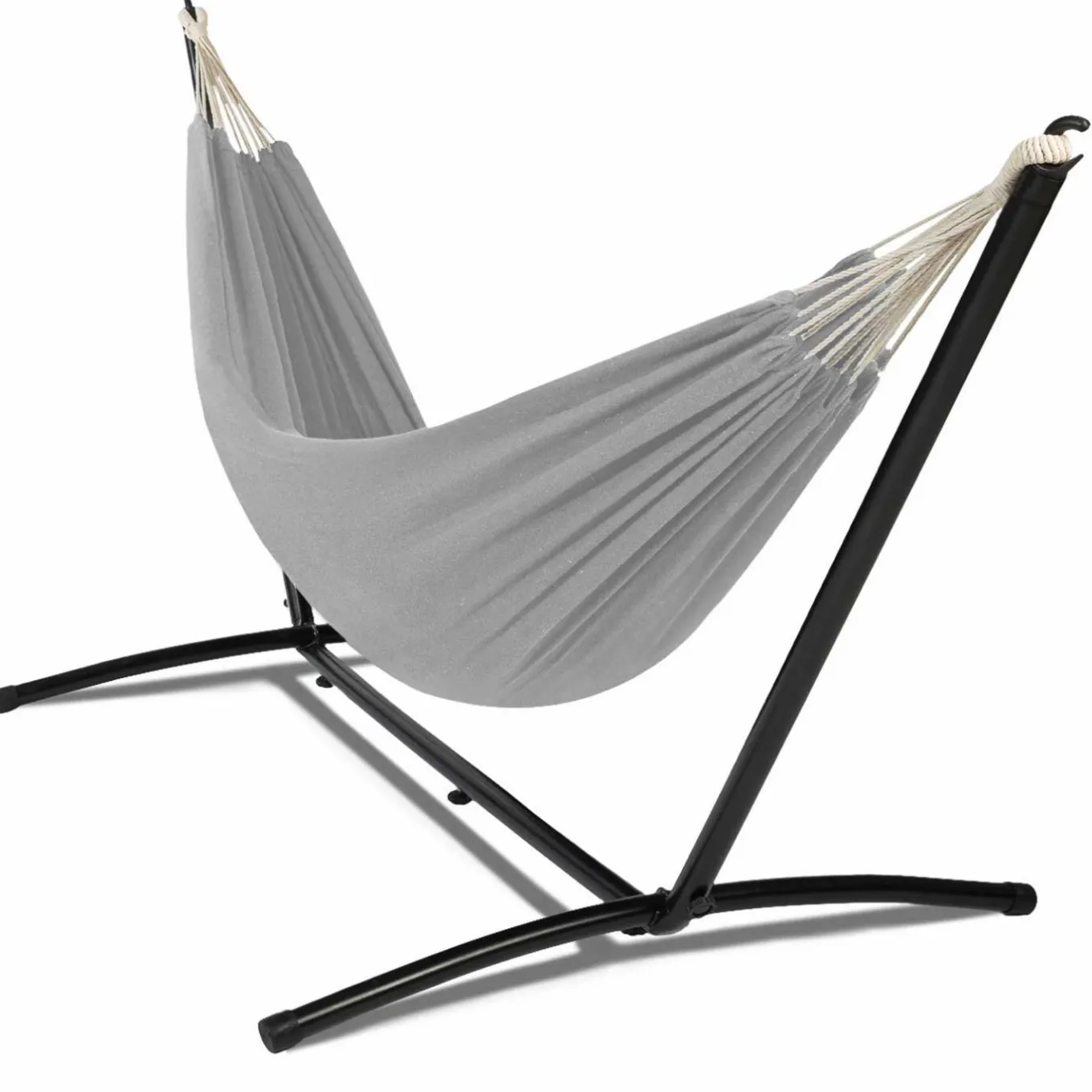 IDMarket Hamac gris clair avec support métal* Hamacs