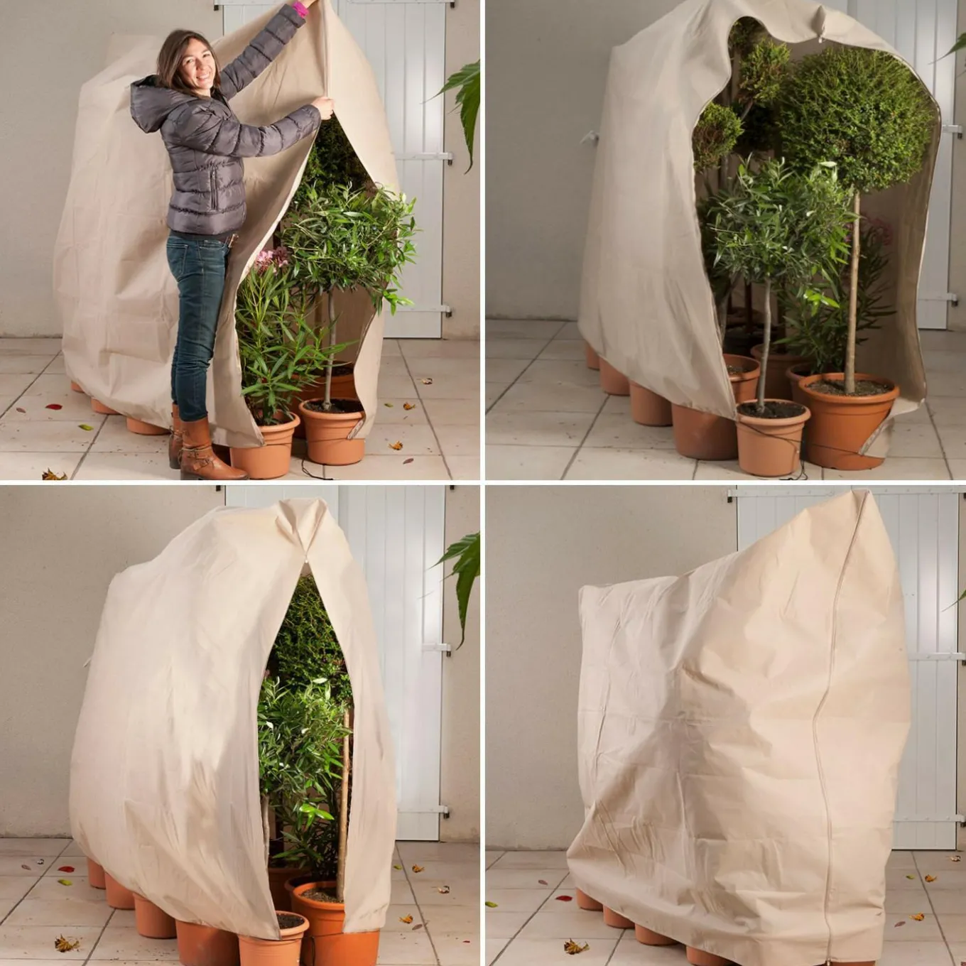 IDMarket Housse d’hivernage pour arbustes 200 x 240 cm* Protection Du Jardin