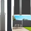 IDMarket Housse pour paravent rétractable double noire* Paravents Extérieurs