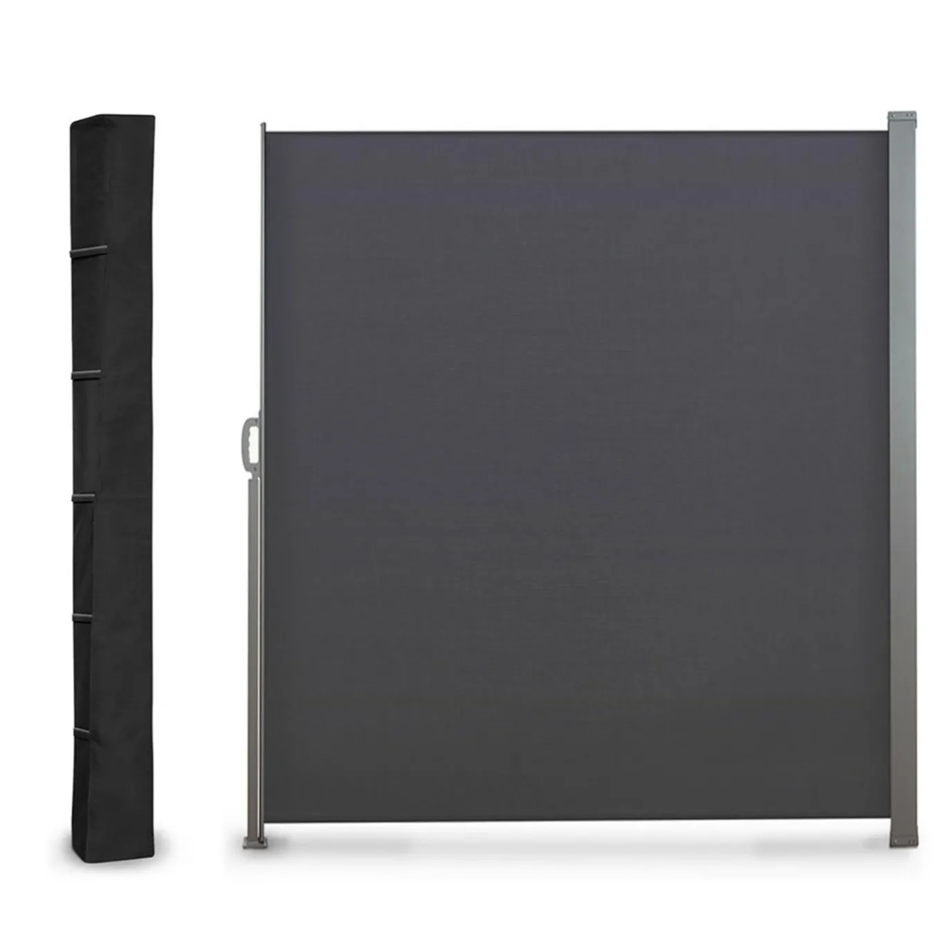 IDMarket Housse pour paravent rétractable hauteur 2m noire* Paravents Extérieurs