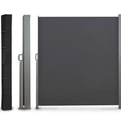 IDMarket Housse pour paravent rétractable hauteur 1 m 60 noir* Paravents Extérieurs