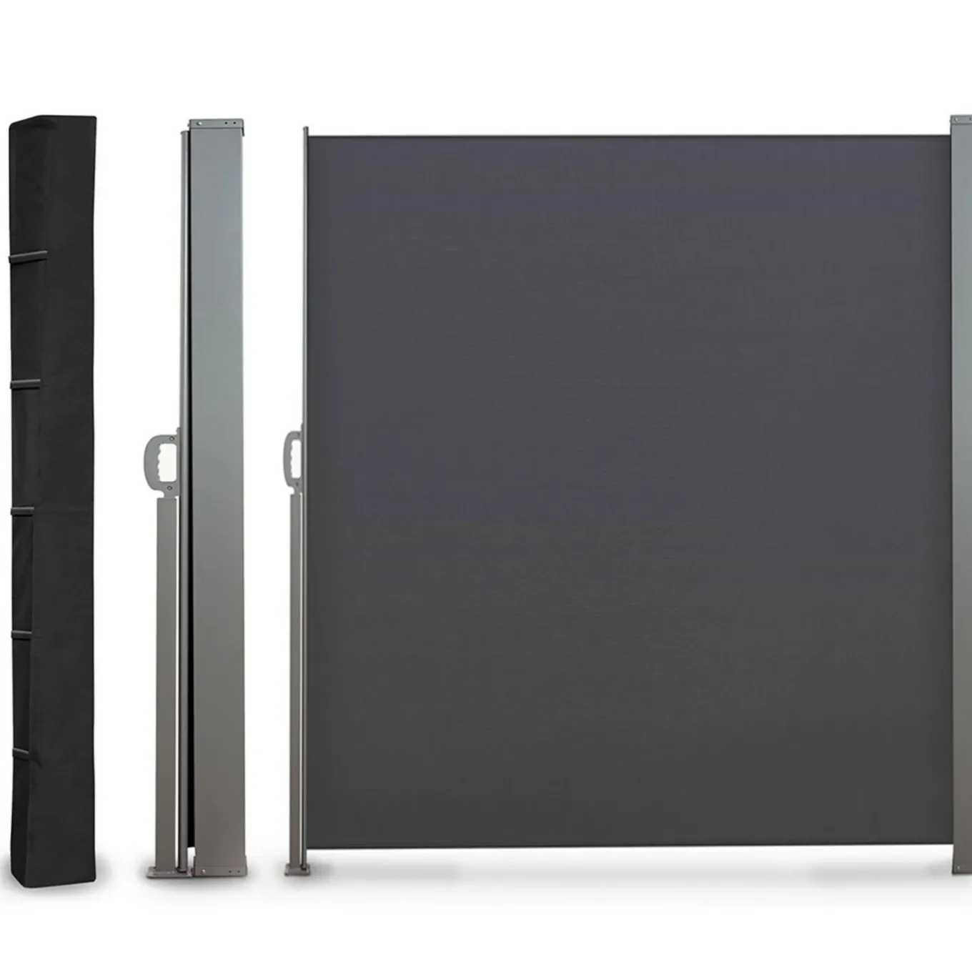 IDMarket Housse pour paravent rétractable hauteur 1 m 60 noir* Paravents Extérieurs
