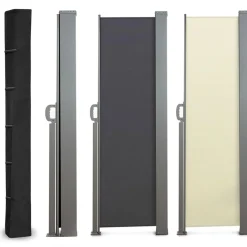 IDMarket Housse pour paravent rétractable hauteur 1 m 60 noir* Paravents Extérieurs