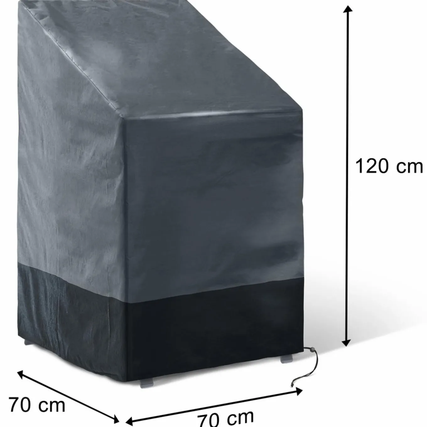 IDMarket Housse protection chaise imperméable grise et noire* Protection Du Jardin|Salons De Jardin