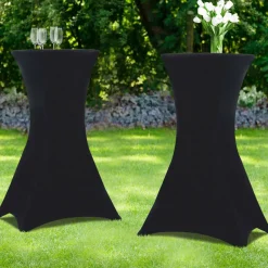 IDMarket Housses noires pour table haute de réception* Mobilier Pliant D'Appoint