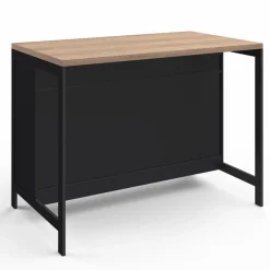 IDMarket Ilot central cuisine bois et noir 120 cm* Meubles Bas|Meubles Noirs
