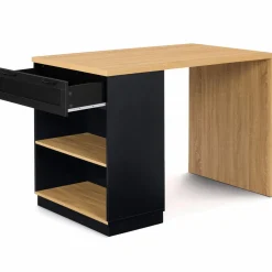 IDMarket Ilot mange debout noir et bois 130 cm* Collection Design|Collection Moderne