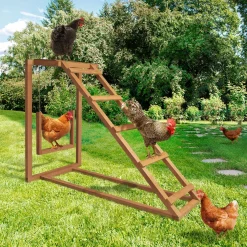 IDMarket Jeux pour poules avec perchoir et balançoire* Accessoires Animaux|Accessoires Poulailler