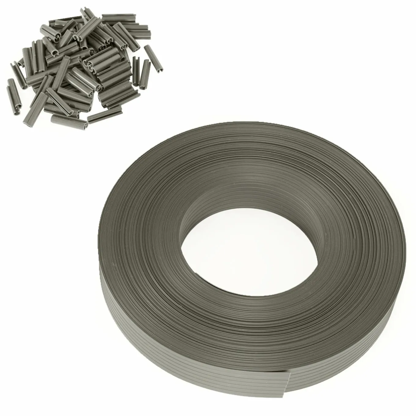 IDMarket Kit de lamelles d'occultation pour grillage rigide gris clair 60 m* Lamelles Occultantes