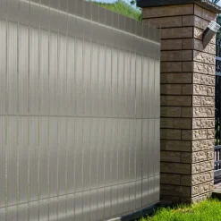 IDMarket Kit de lamelles d'occultation pour grillage rigide gris clair 60 m* Lamelles Occultantes