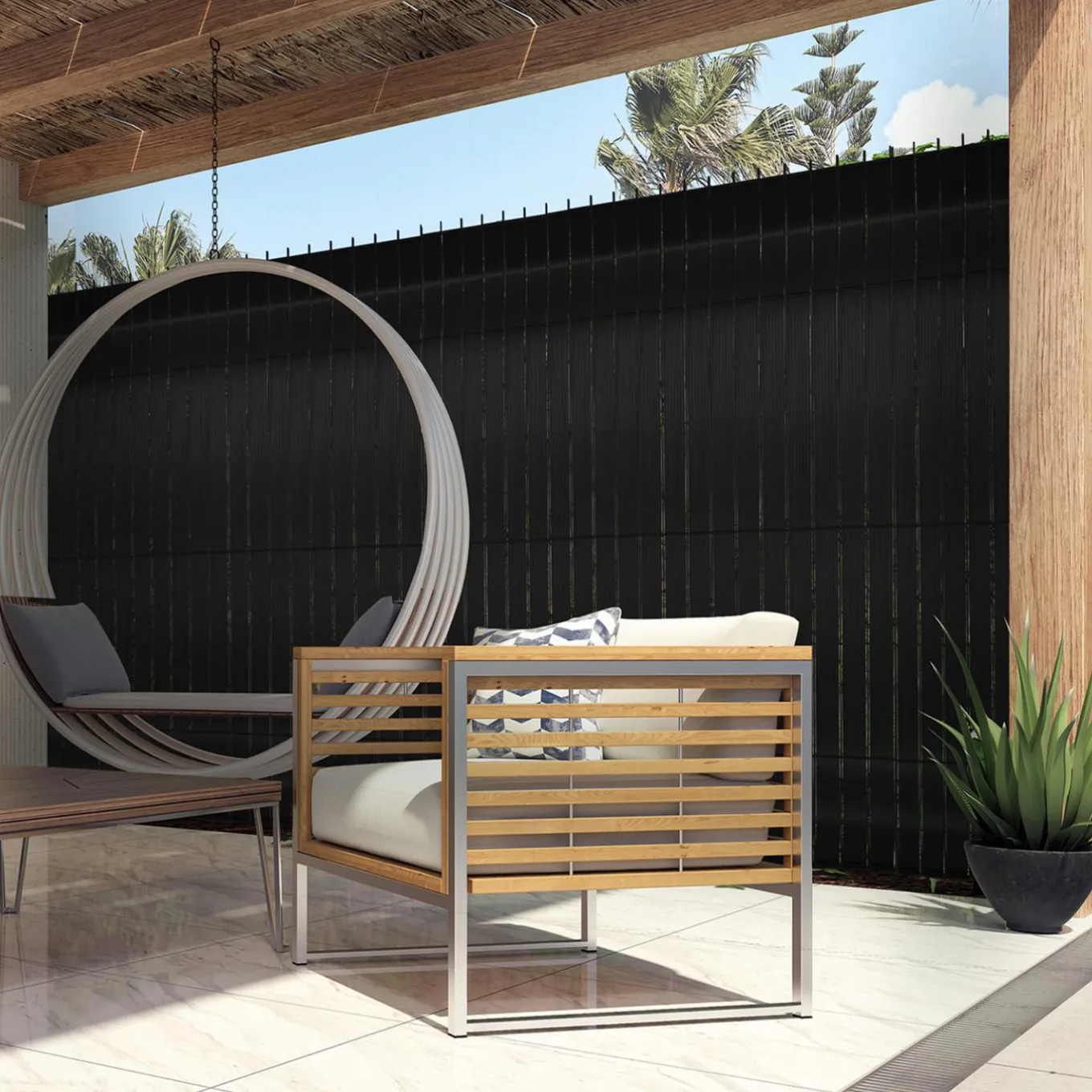 IDMarket Kit de lamelles d’occultation pour grillage rigide noires* Lamelles Occultantes|Panneaux Occultants