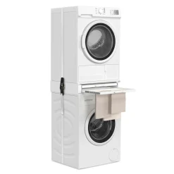 IDMarket Kit de superposition universel machine à laver et sèche linge avec séchoir* Rangement Et Accessoires|Séchoirs À Linge