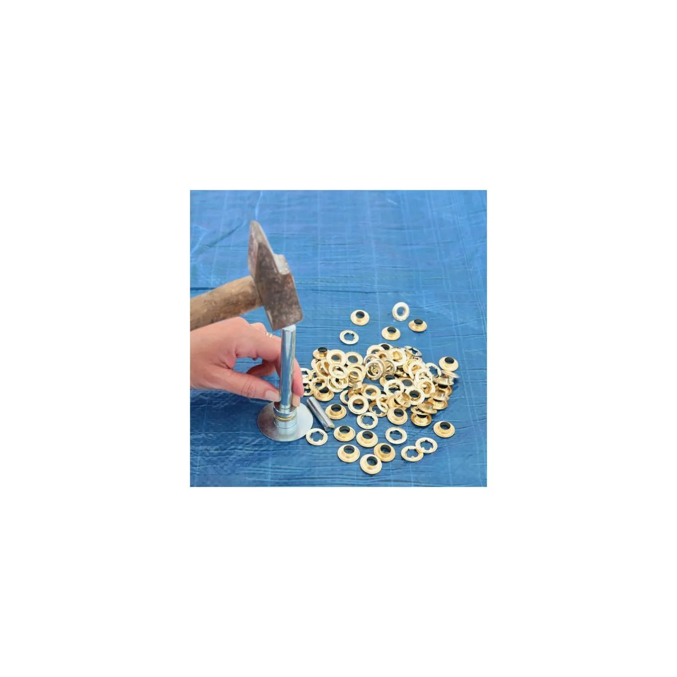 IDMarket Kit pose œillets avec matrice et emporte-pièces* Bâches Découpables Et Accessoires