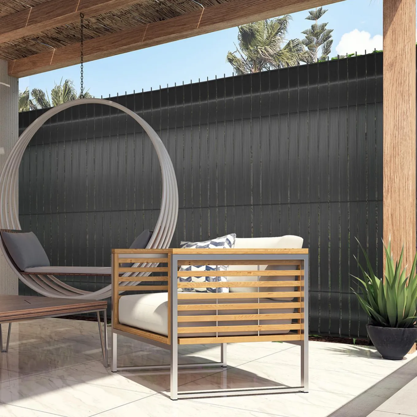 IDMarket Lamelles d’occultation pour grillage rigide* Lamelles Occultantes|Panneaux Occultants