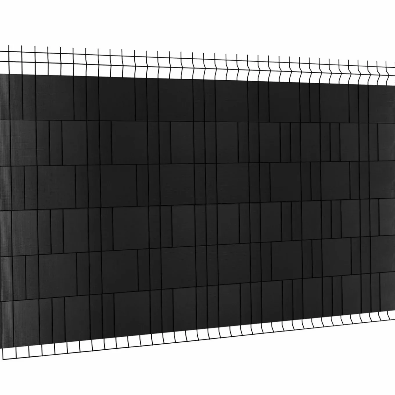 IDMarket Lamelles occultantes PVC noir 35m pour grillage rigide* Lamelles Occultantes