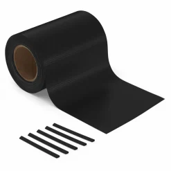 IDMarket Lamelles occultantes PVC noir 35m pour grillage rigide* Lamelles Occultantes