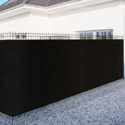 IDMarket Lamelles occultantes PVC noir 35m pour grillage rigide* Lamelles Occultantes