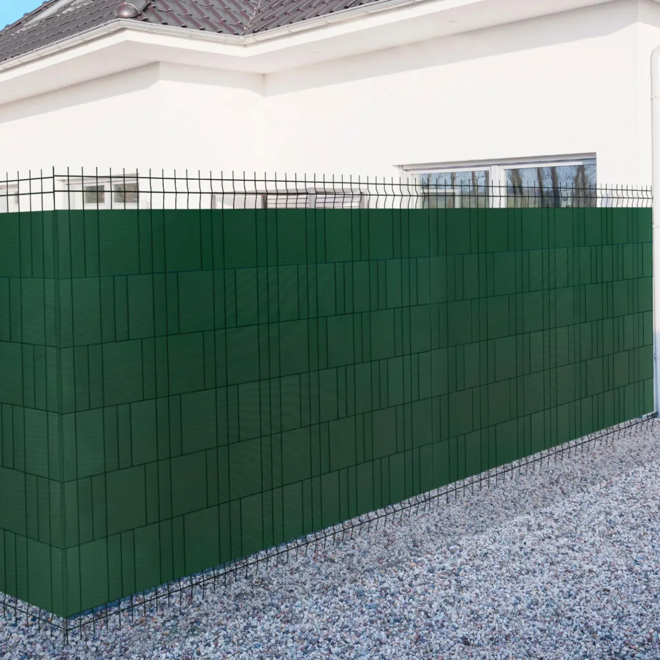 IDMarket Lamelles occultantes PVC vert 35m pour grillage rigide* Lamelles Occultantes