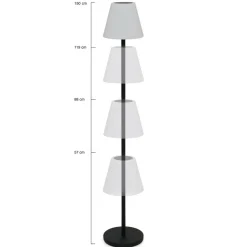 IDMarket Lampadaire solaire extérieur LED multicolore* Luminaires|Eclairages D'Ambiance