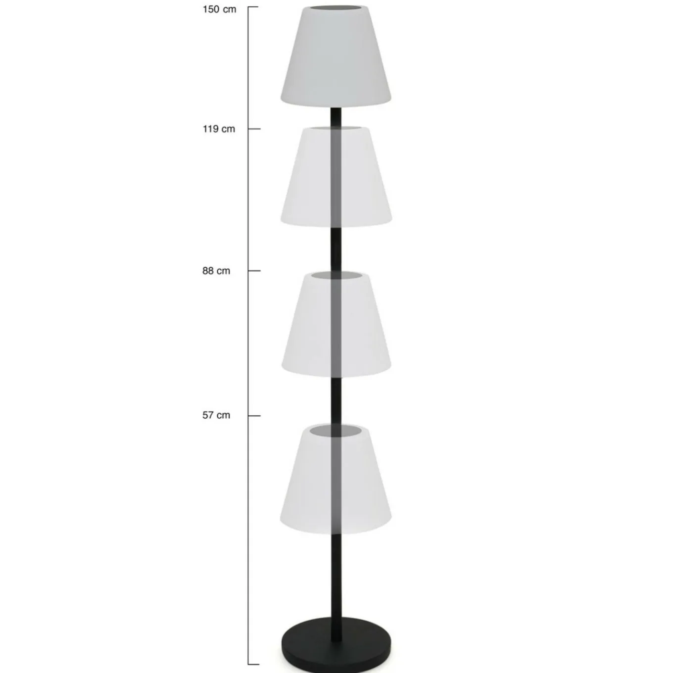 IDMarket Lampadaire solaire extérieur LED multicolore* Luminaires|Eclairages D'Ambiance