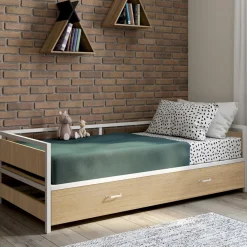 IDMarket Lit banquette convertible style industriel* Meubles Blancs|Meubles En Bois