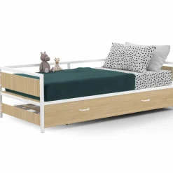 IDMarket Lit banquette convertible style industriel* Meubles Blancs|Meubles En Bois