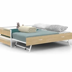 IDMarket Lit banquette convertible style industriel* Meubles Blancs|Meubles En Bois