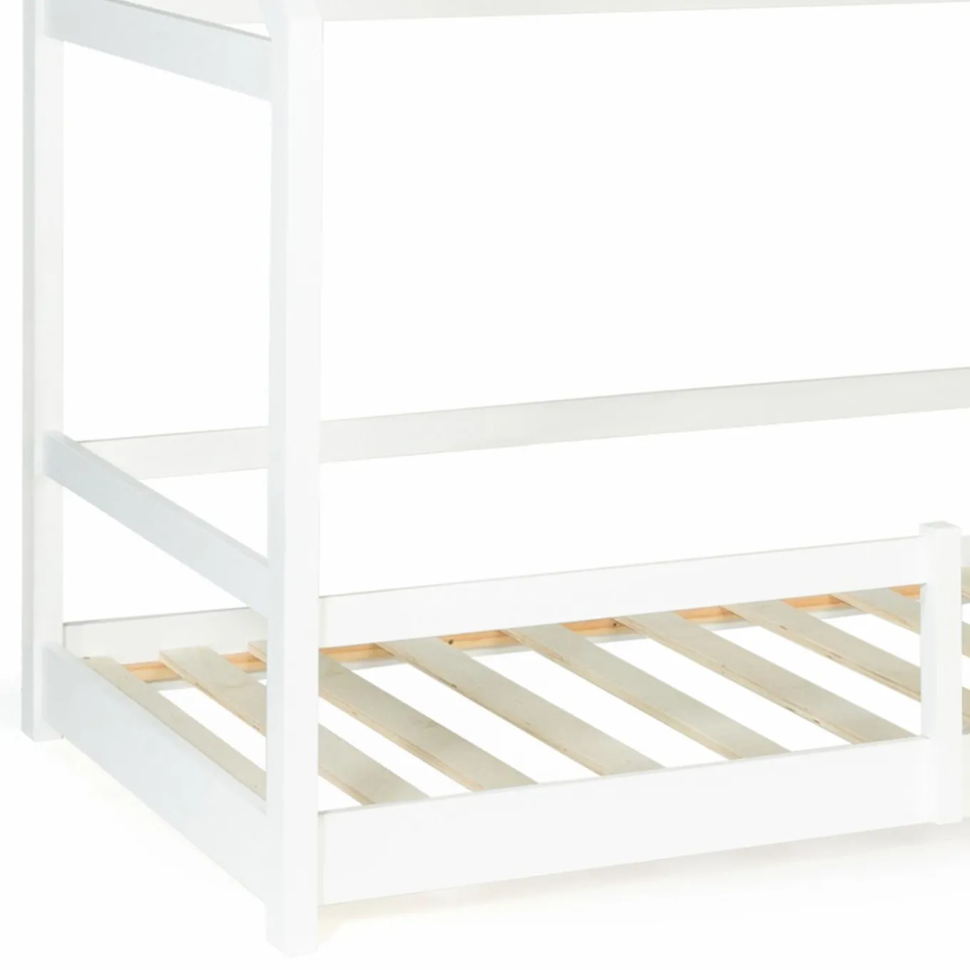 IDMarket Lit cabane enfant blanc 90 x 190 cm style scandinave*Enfant Meubles Blancs|Collection Scandinave