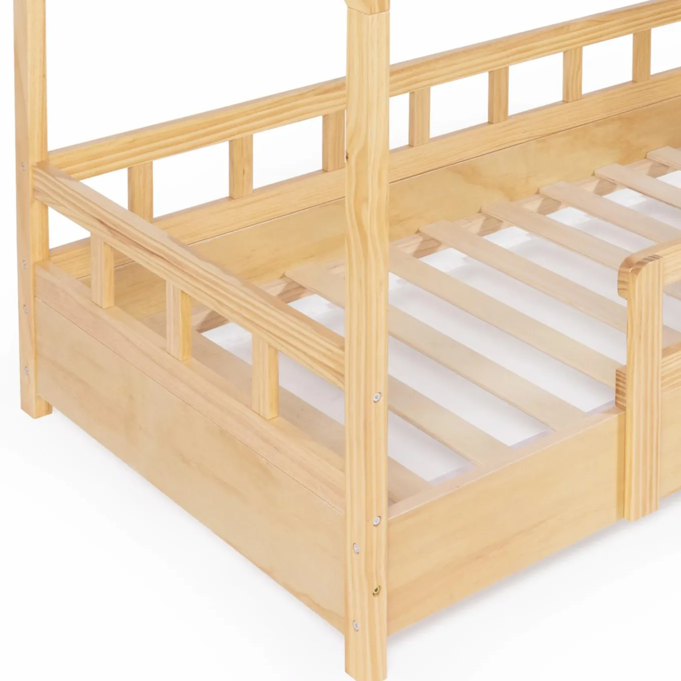 IDMarket Lit cabane enfant en bois 80 x 160 cm*Enfant Meubles En Bois|Collection Scandinave