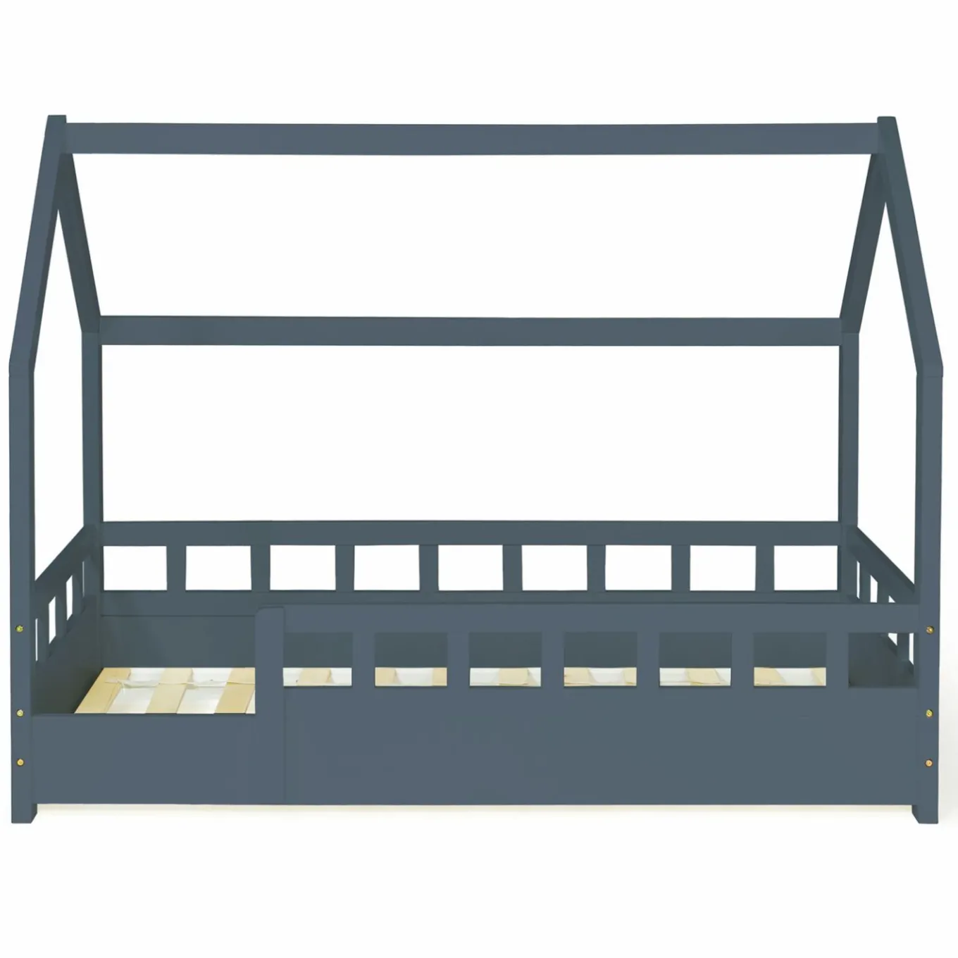 IDMarket Lit cabane gris*Enfant Collection Scandinave|Lits Enfant