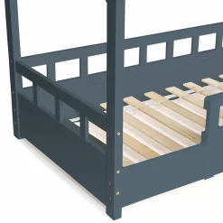 IDMarket Lit cabane gris*Enfant Collection Scandinave|Lits Enfant