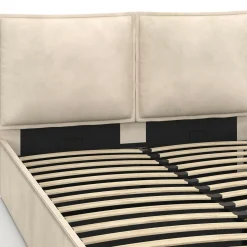 IDMarket Lit coffre double beige 140 x 190* Collection Design|Collection Contemporaine