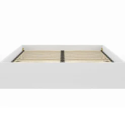 IDMarket Lit double coffre 140x190 cm avec sommier blanc* Meubles Blancs|Chambre Complète Adulte