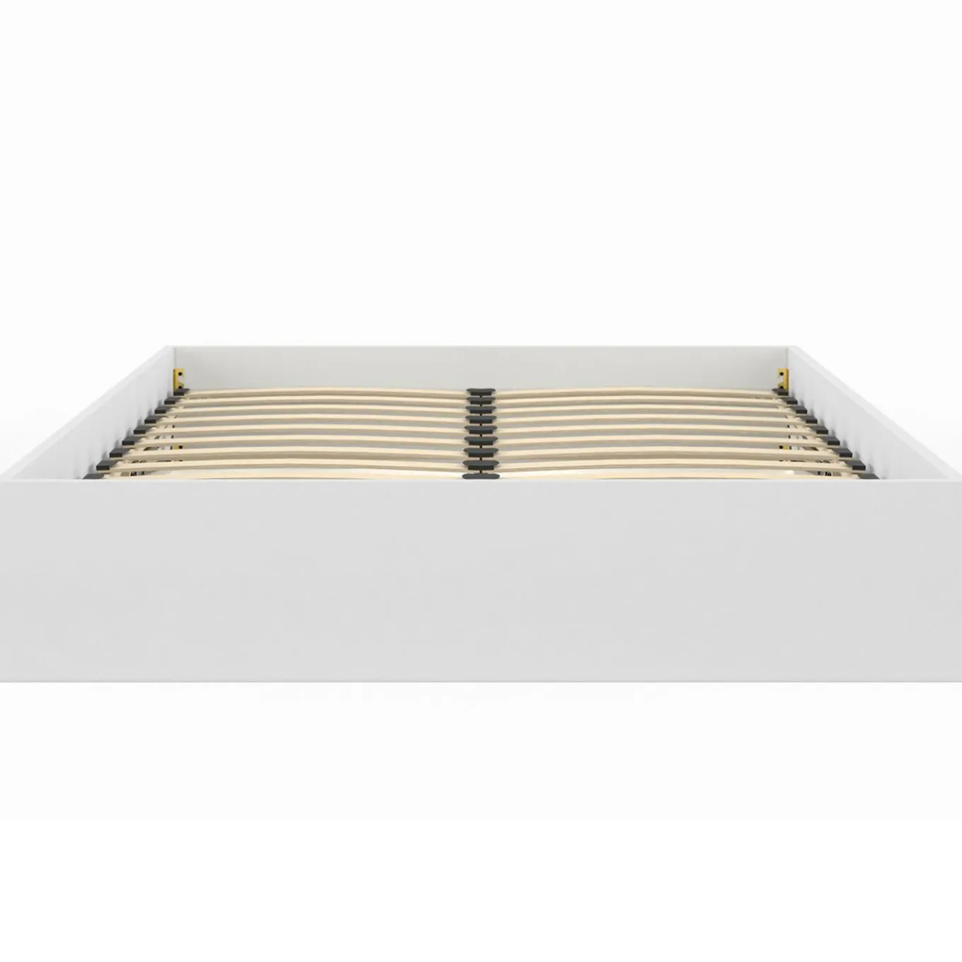 IDMarket Lit double coffre 140x190 cm avec sommier blanc* Meubles Blancs|Chambre Complète Adulte