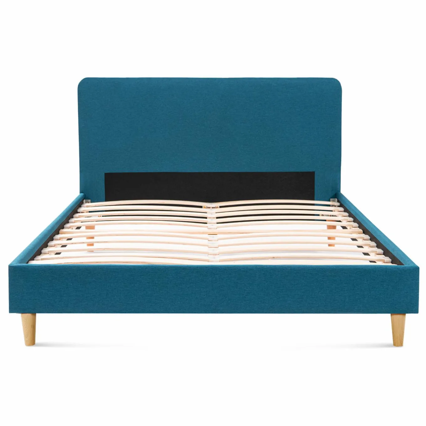 IDMarket Lit double scandinave bleu canard* Collection Scandinave|Chambre Complète Adulte