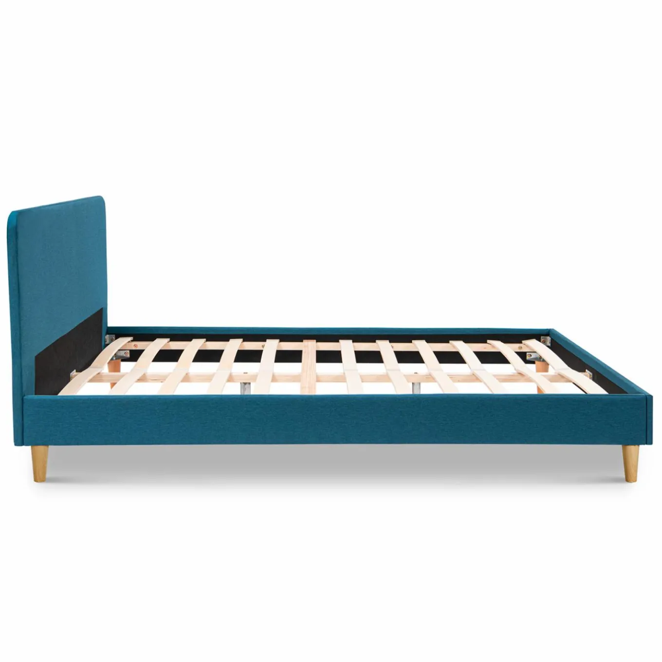 IDMarket Lit double scandinave bleu canard* Collection Scandinave|Chambre Complète Adulte